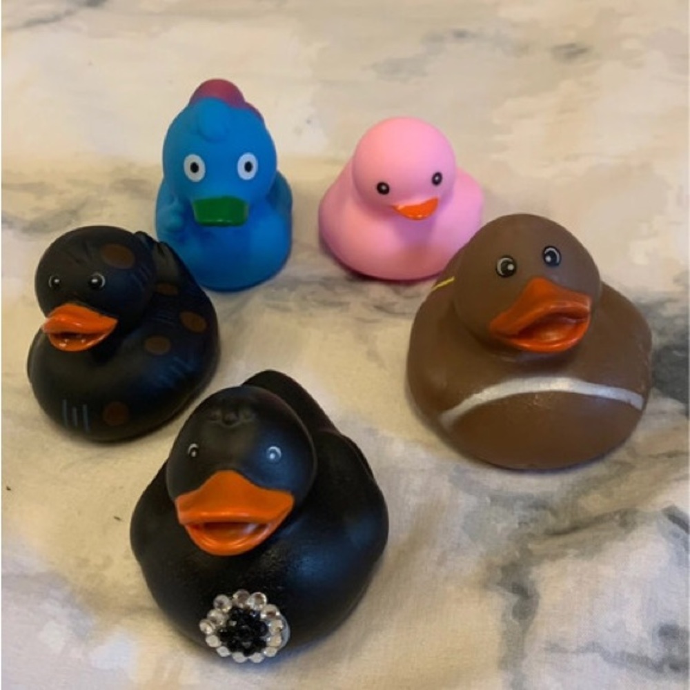 Children's cute colorful cartoon pinch duck